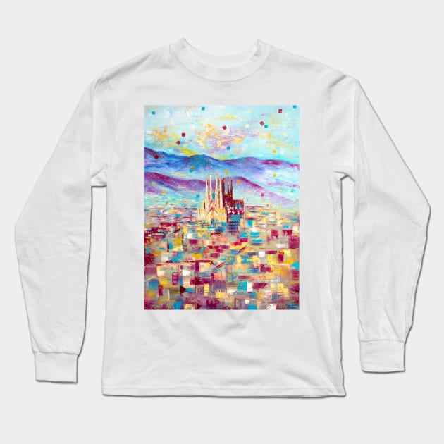 Barcelona. Spring Long Sleeve T-Shirt by NataliaShchip